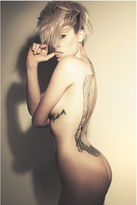 欧美妞性感诱惑纹身图案