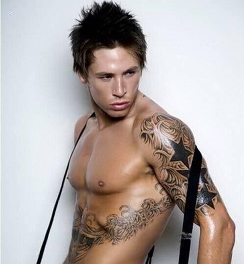 男模魅力性感漂亮纹身图案