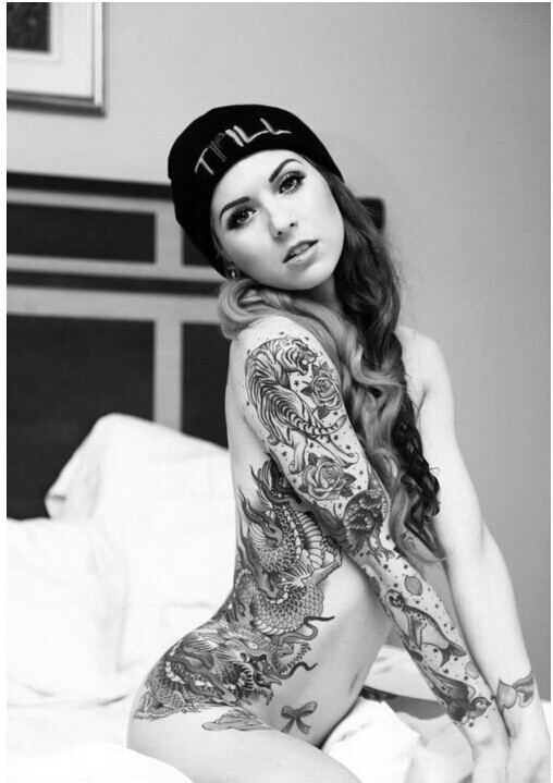 国外美女性感不同纹身图案推荐