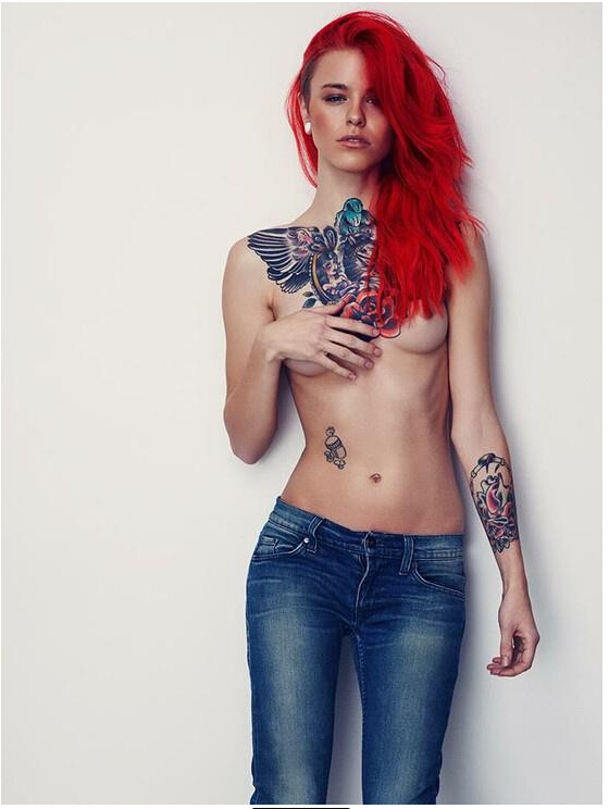 欧美美女性感迷人诱惑纹身图案