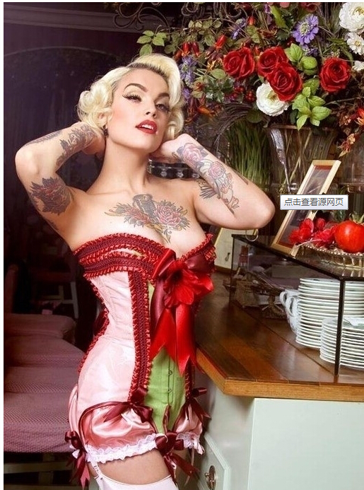 漂亮魅力迷人欧美美女个性纹身图案图片