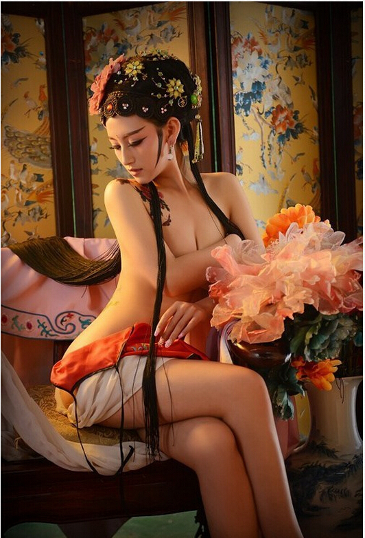 妖媚的小女人古装性感诱惑纹身图片图片