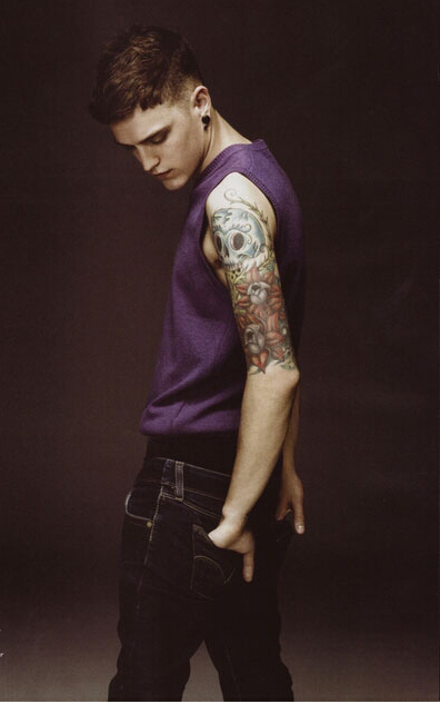 欧美男模经典时尚手臂纹身图片