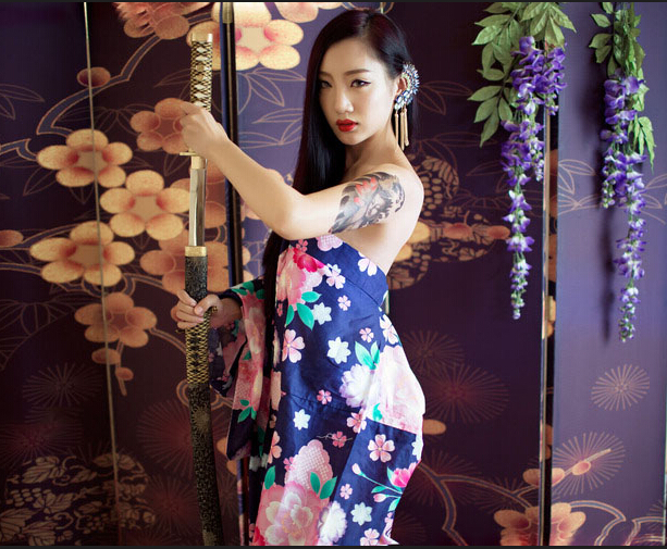 美女和服诱惑性感漂亮迷人手臂纹身图图片