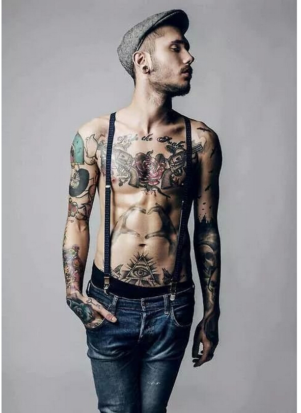 个性帅气国外男人时尚好看的纹身图