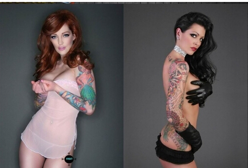 漂亮魅力迷人欧美美女唯美好看的花臂图片