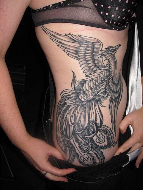 性感女性腰部漂亮好看的百鸟之首凤凰