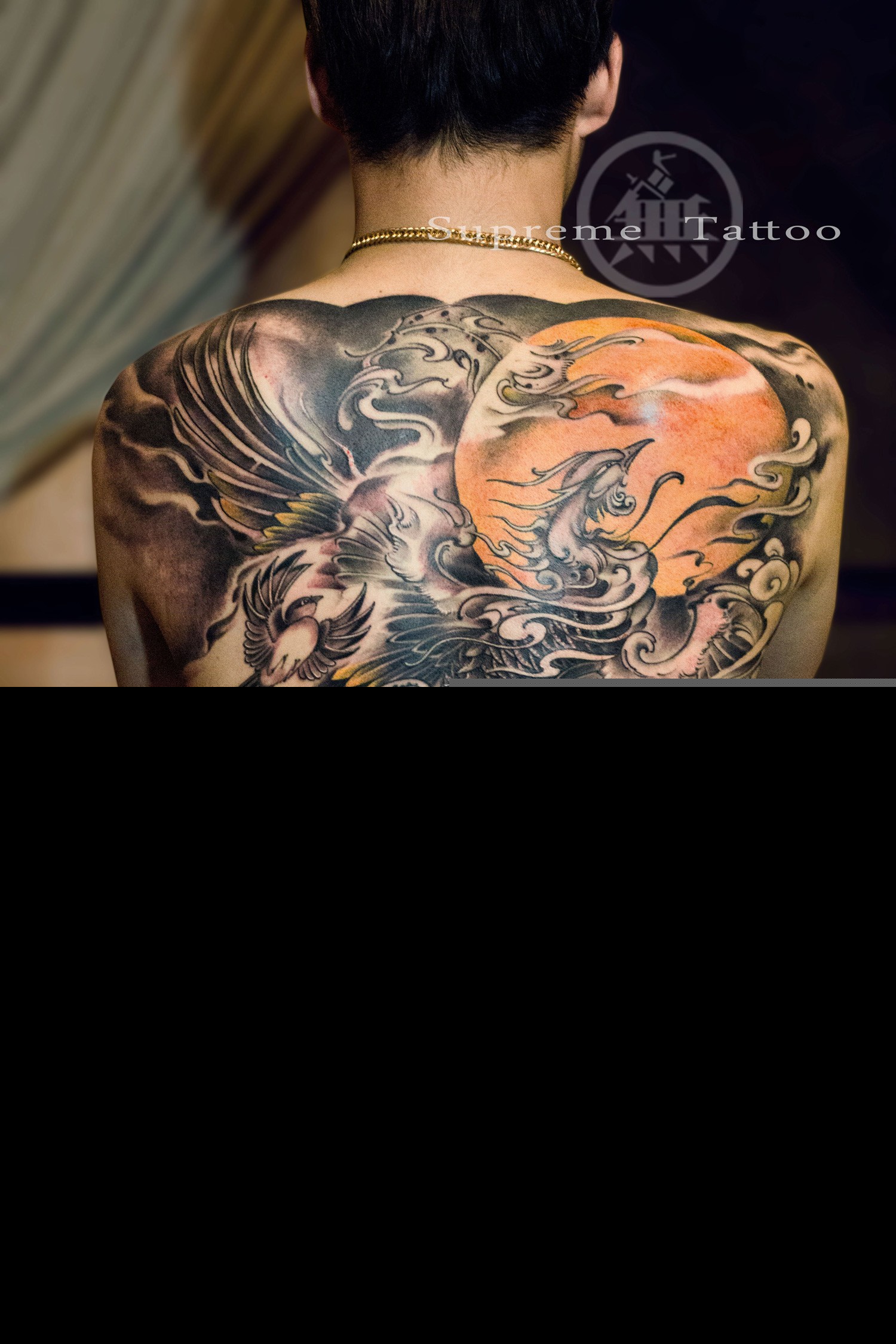 浴火重生-涅槃中的希望！满背凤凰纹身