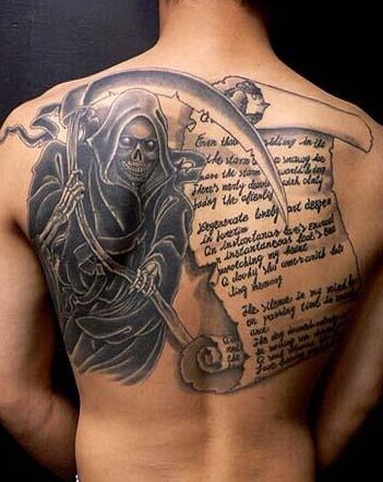 大气经典的满背时尚纹身