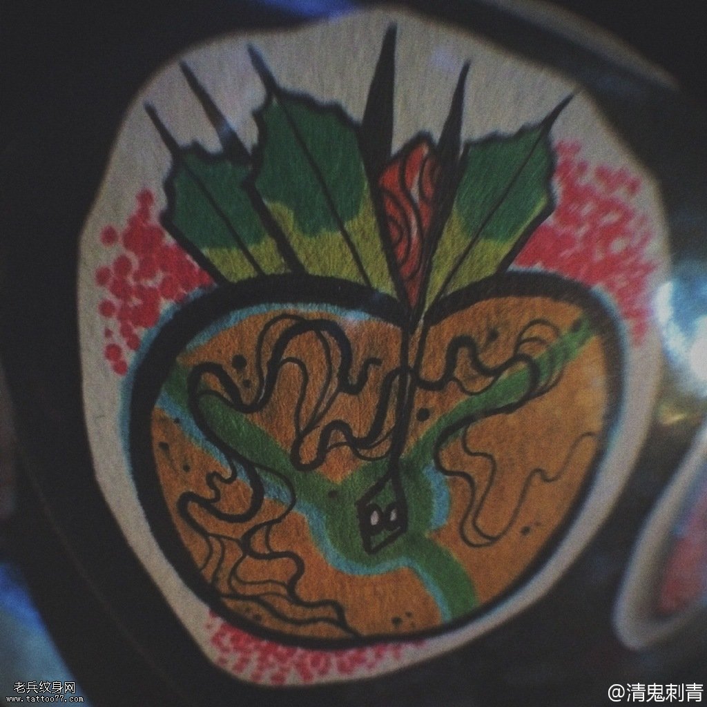 小清新水彩迷你蝴蝶纹身图案