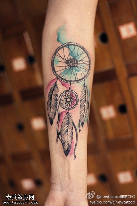 超欧美风补梦网纹身图案
