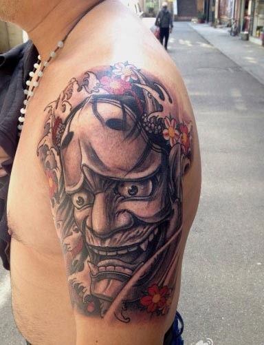 时尚潮流的般若纹身