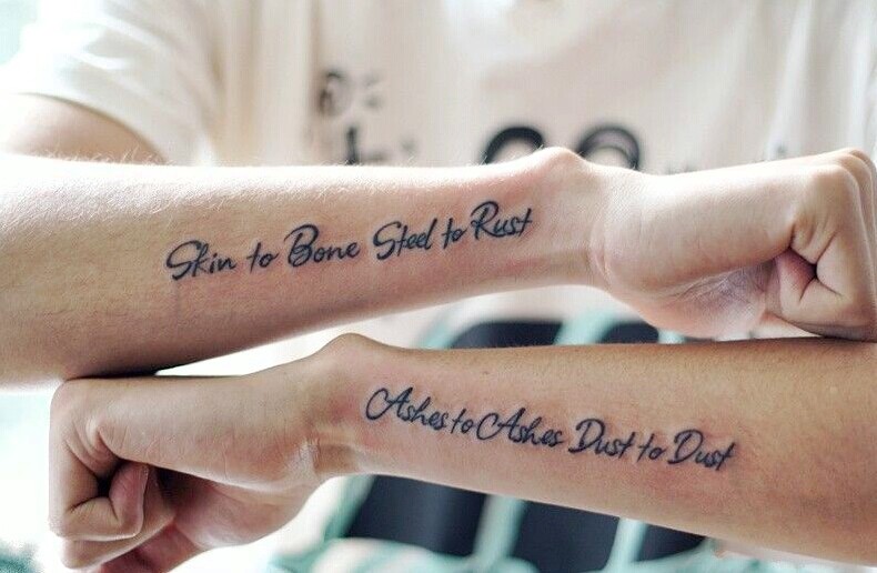 唯美漂亮的手臂英文纹身