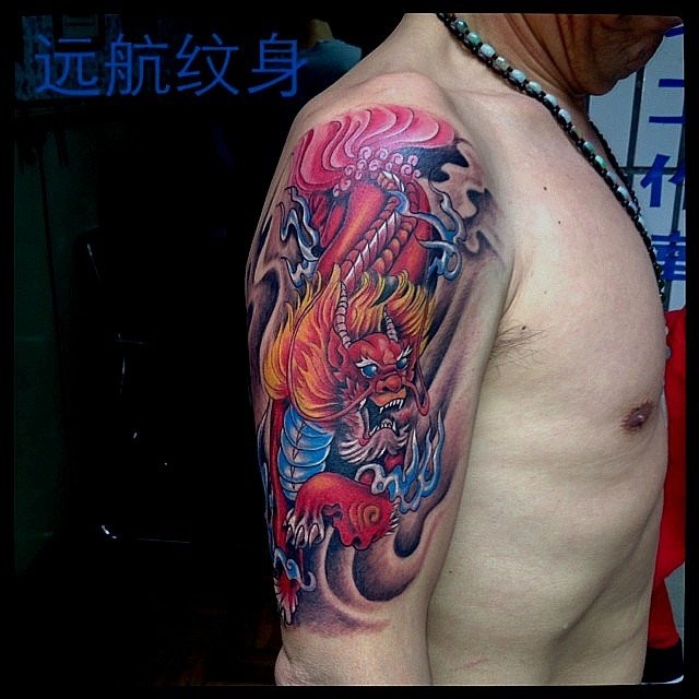 麒麟纹身,招财纹身