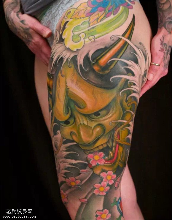 日本传说中的忌妒之鬼纹身 — ”般若“