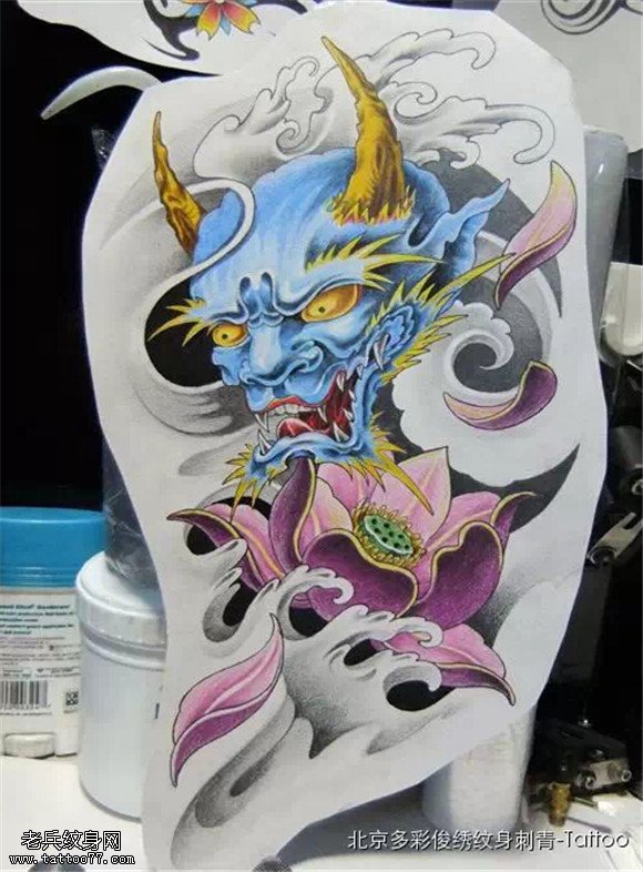 日本传说中的忌妒之鬼纹身 — ”般若“