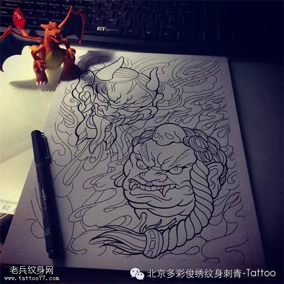 日本传说中的忌妒之鬼纹身 — ”般若“