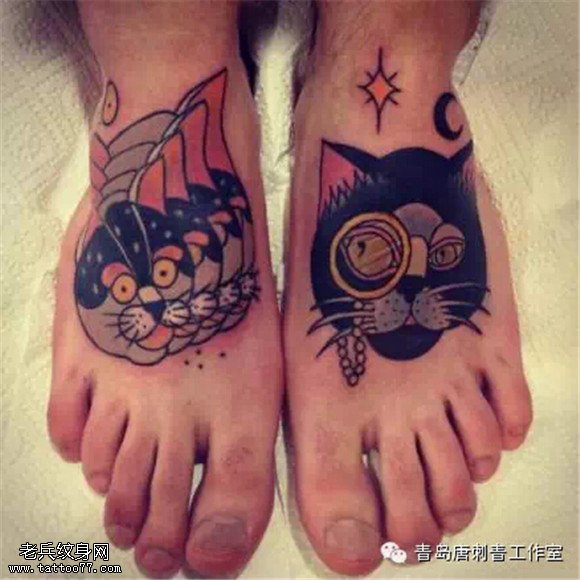 脚背上纹身！如精灵起舞般美丽！