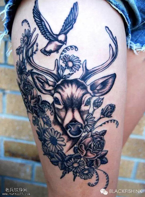 灵鹿纹身欣赏！各种漂亮