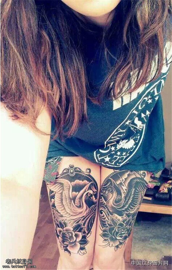 美丽的使者 纯洁的象征之天鹅纹身图案缩略频道推荐图