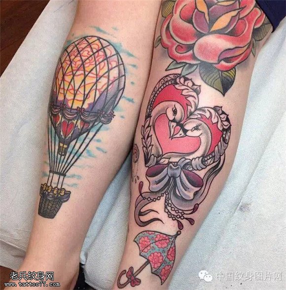 美丽的使者 纯洁的象征之天鹅纹身图案