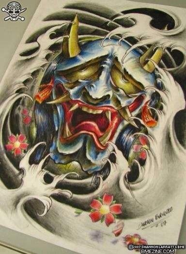 凶恶的般若纹身手稿