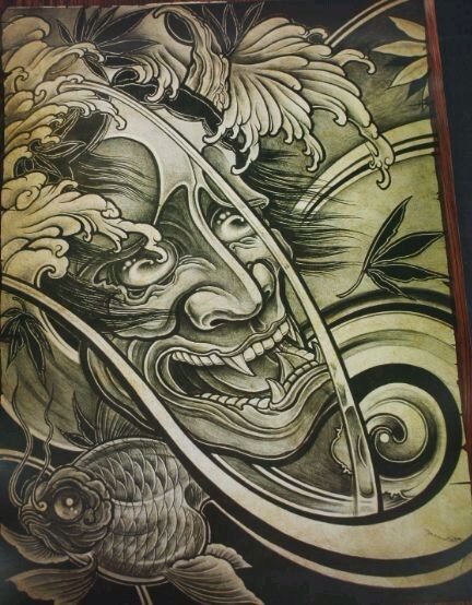 凶恶的般若纹身手稿