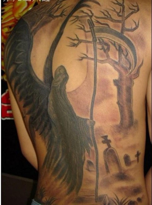 死神手稿死亡之希望之神纹身