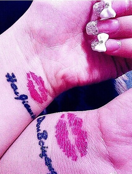 情侣手腕好看唯美的英文纹身