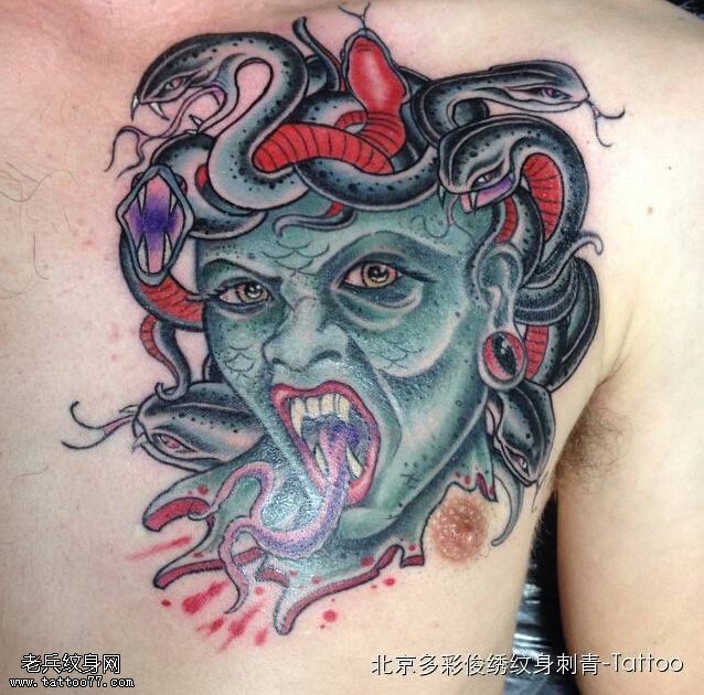 报复女神 — “美杜莎”纹身图案