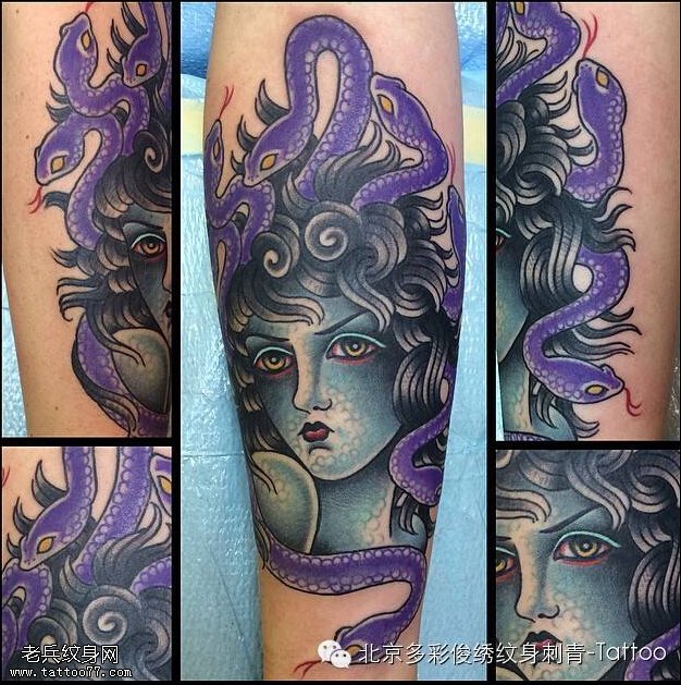 报复女神 — “美杜莎”纹身图案