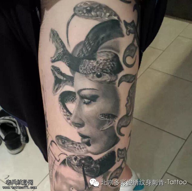 报复女神 — “美杜莎”纹身图案