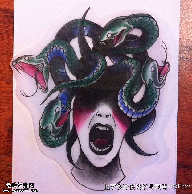 报复女神 — “美杜莎”纹身图案