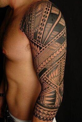 深受时尚人士喜爱的图腾花臂纹身