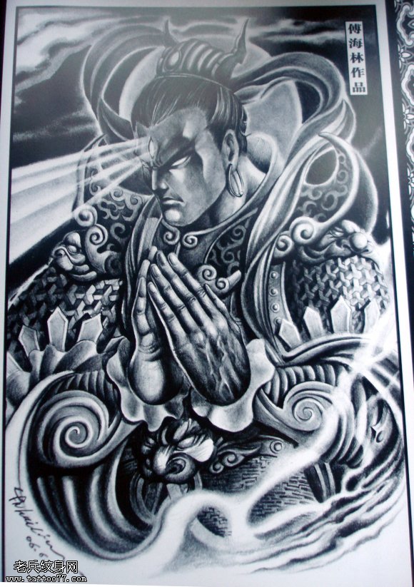 有二郎神纹身图案