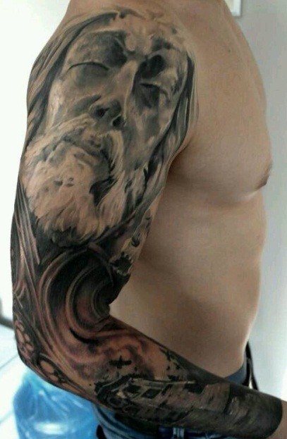 潮男的必备“武器” 花臂纹身