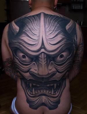 时尚霸气满背般若纹身