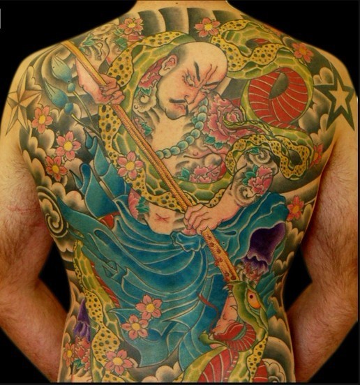 luca ortis传统满背纹身作品