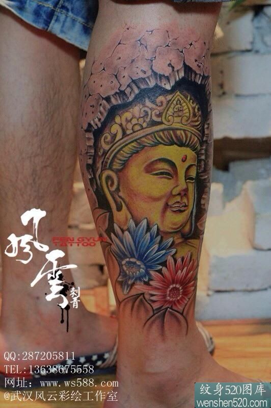 一组优雅漂亮的花臂花腿纹身套图