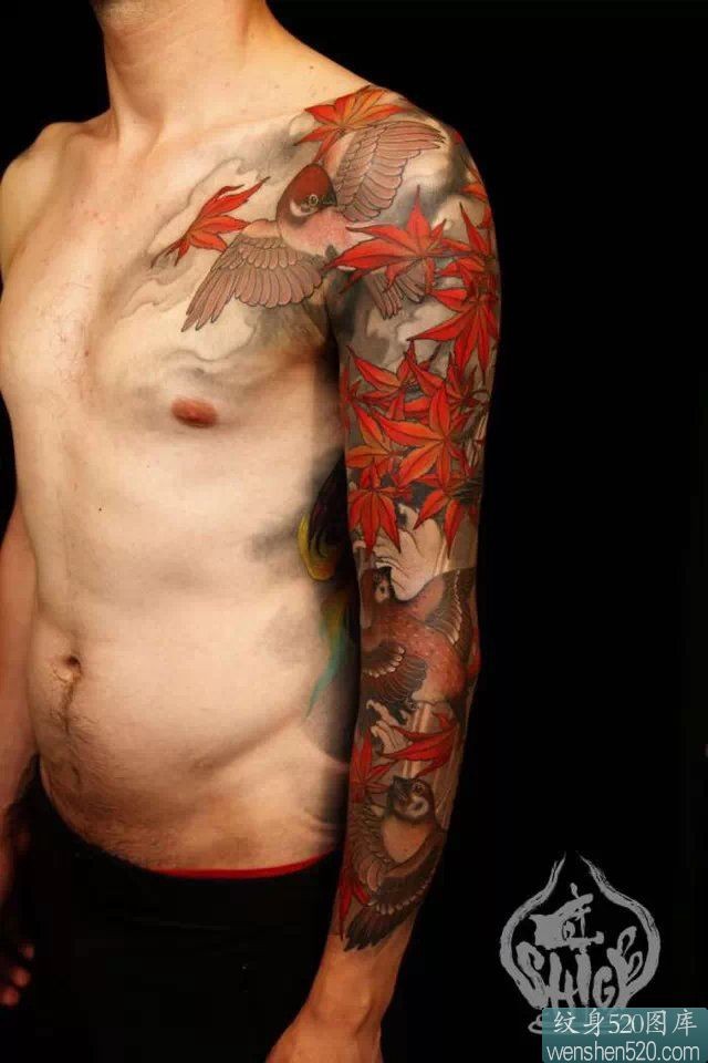 9张好看的花臂纹身套图