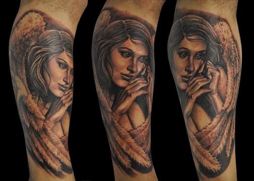 JOSH DUFFY腿部纹身作品