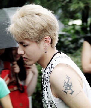 exo队员吴亦凡手臂蝎子图腾刺青