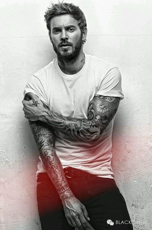 欧美帅哥引领花臂潮流