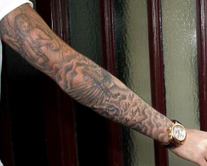 超有范的天使花臂刺青