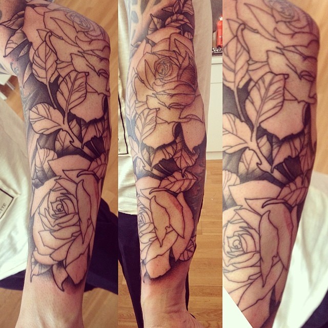 瑞士 Rob Kass 花臂纹身作品