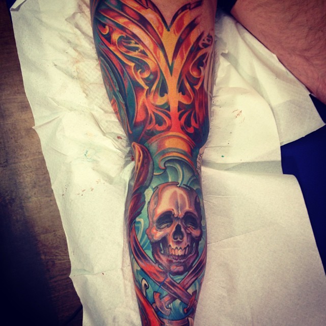 瑞士 Rob Kass 花臂纹身作品