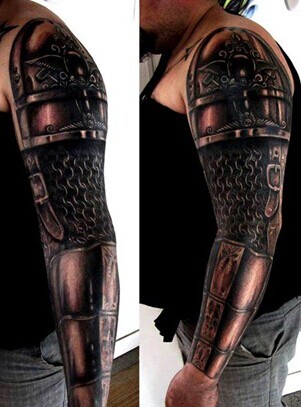 让你震惊的机械花臂纹身