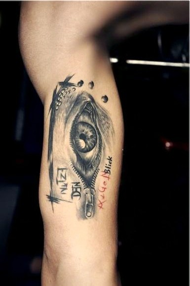 完美3d技术下的眼睛英文刺青