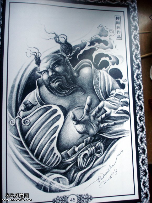 一款神话人物纹身素材