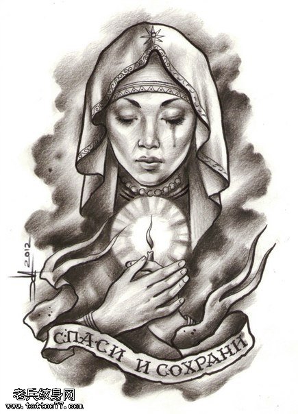 圣母玛利亚纹身手稿图片缩略频道推荐图